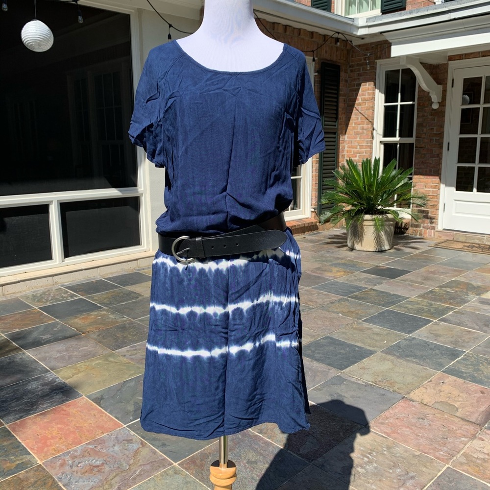NWT KLd Signature Tie-Dye Blue Dress S